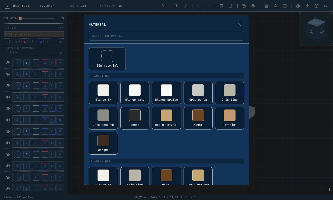Picker de materiales