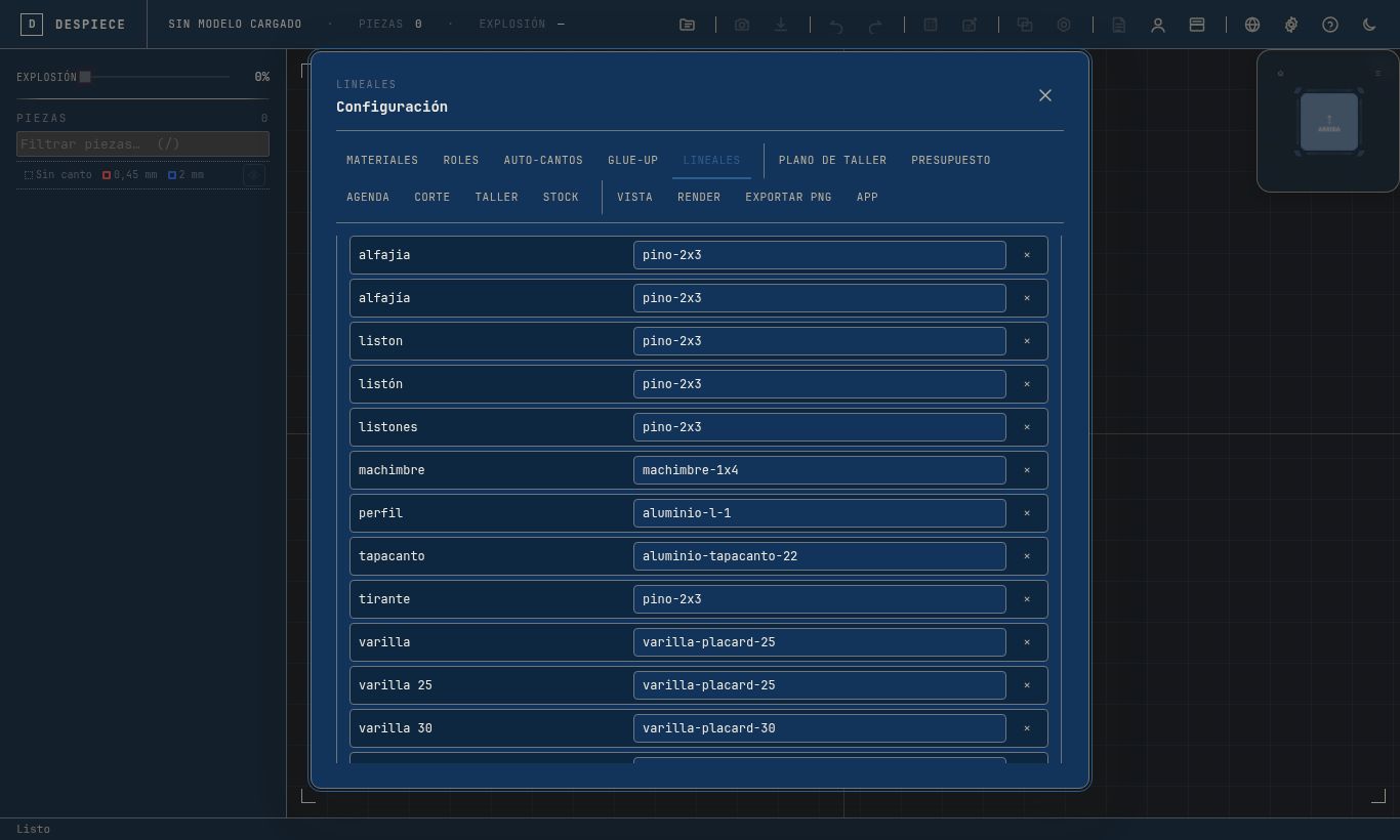 Editor CRUD de keywords de auto-detect