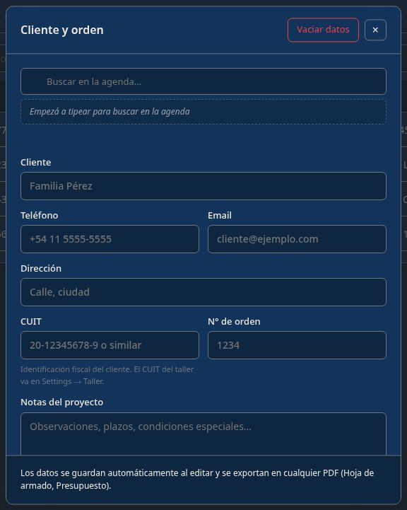 Sheet [C] abierto tras click en + Nuevo cliente