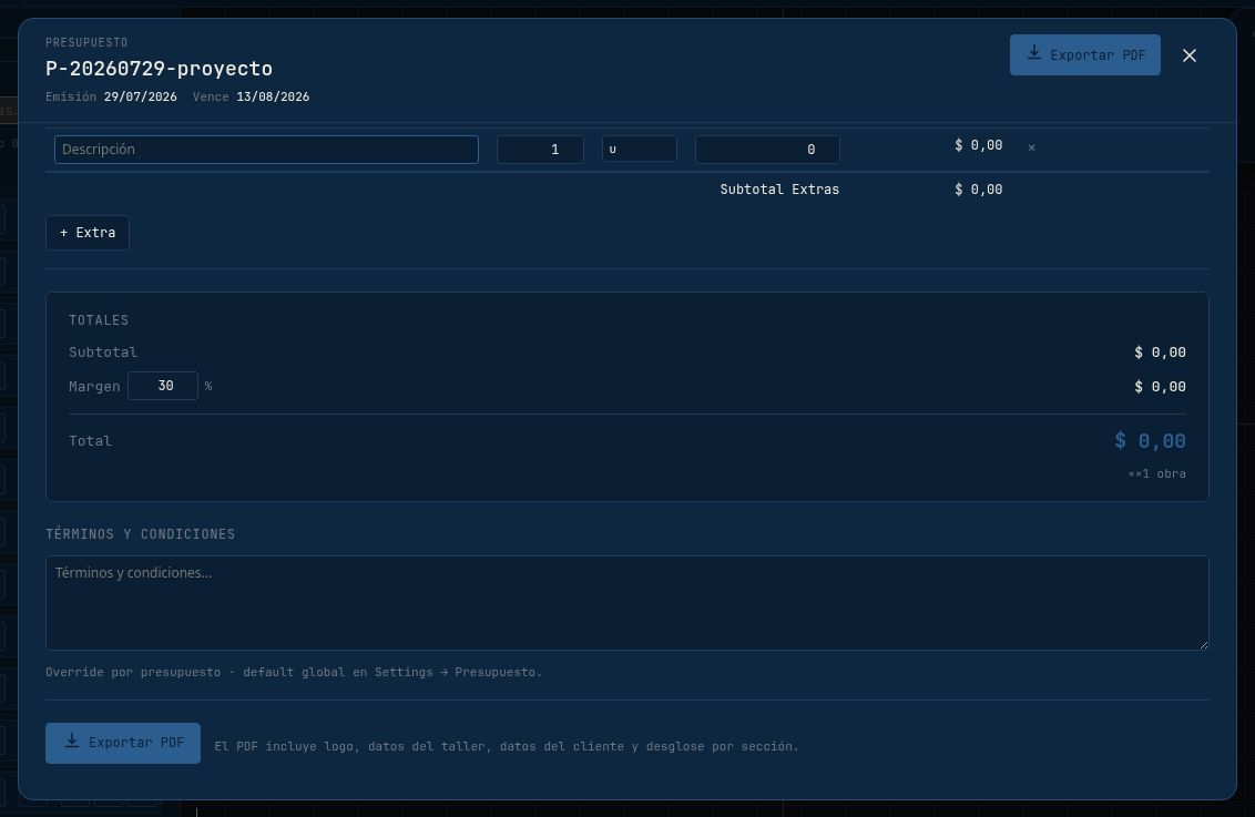 Footer de totales